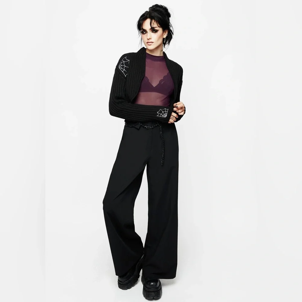 Disturbia Catch Feelings Embroidered Knit Bolero Size S - Picture 7 of 12